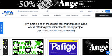 Distribution on MyFonts.